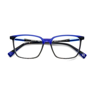 Etnia Barcelona White Oak Rectangular Eyeglass Frames in Vibrant Blue