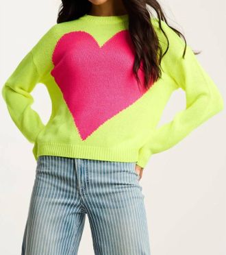 Lisa Todd Amore Mio Sweater In Neon Yellow