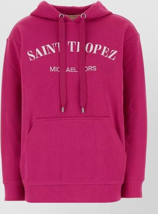 Michael Kors cotton hooded sweatshirt kangaroo pocket