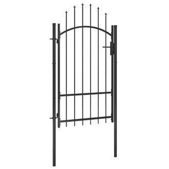 vidaXL Puerta De Jard&iacute;n De Acero Negro 1x2,2 M Vidaxl