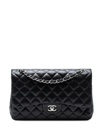 Chanel 2011 Jumbo Classic Lambskin Double Flap shoulder bag - Black