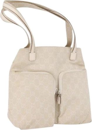 Gucci Pre-owned Canvas Schoudertas - Dames - Vintage Schoudertas - Beige - ONE Size - Vintage