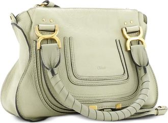 Chlo&eacute; Marcie Leather Small satchel - Groen