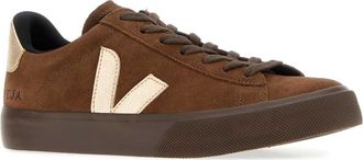 Veja Womens Chocolate Suede Campo Sneakers Walnutplatineeagle
