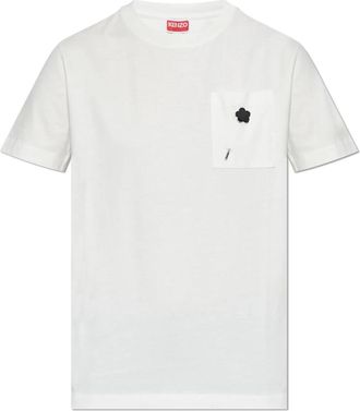 Kenzo T-shirt met Zak - Dames - T-shirts - Wit - XS - Katoen - Tops
