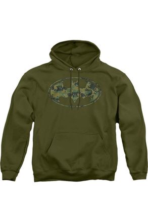 Gildan Batman Marine Camo Shield Adult Pull Over Hoodie / Hooded Sweatshirt