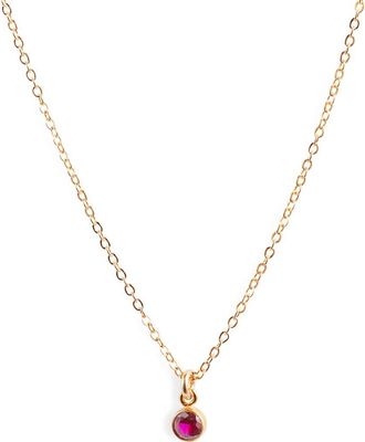 Set & Stones Birthstone Charm Pendant Necklace in Gold /January at Nordstrom