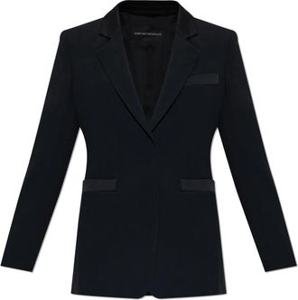 Emporio Armani Dubbel gesloten blazer - Dames - Blazers - Zwart - XS - Leer - Jassen