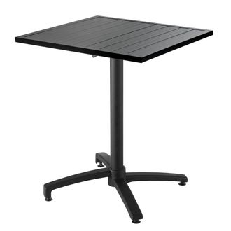 Oviala Mesa de jard&iacute;n cuadrada de aluminio