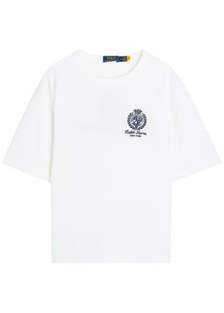 Polo Ralph Lauren Embroidered Cotton T-shirt - White - Xxl