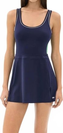 SPLITS59 Martina Rigor Color Block Dress In Indigo