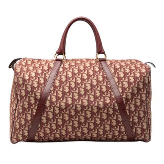 Dior Pre-owned Womens Diorissimo Trotter Canvas Boston Bag - Brown Textile - One Size