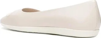 Ferragamo Gancini Ballerina Flat - White
