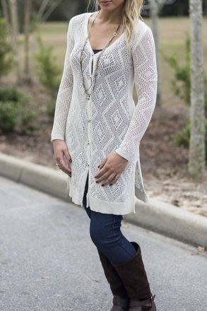 Free People Cardi Cutie Booty In Stone White