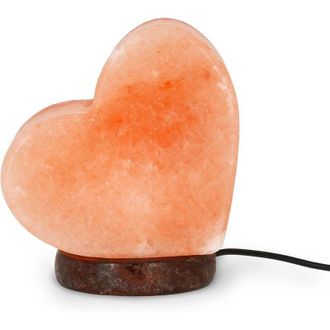 OEM L&aacute;mpara De Sal, Cromoterapia, Forma De Coraz&oacute;n, Efecto De Luz, Luz Blanca C&aacute;lida, Sal Natural Del Himalaya, 11 X 12 X 7,5 Cm -crezuo