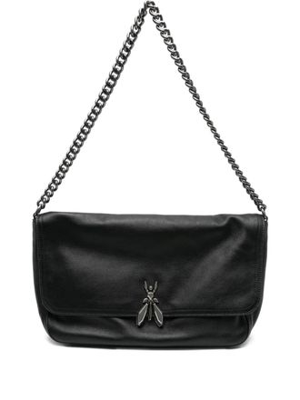 Patrizia Pepe Fly leather shoulder bag - women - Polyester/Calf Leather - One Size - Black
