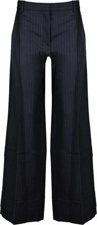 Khaite Wide Trousers, female, Blue, Size: 2XS Linden Pant