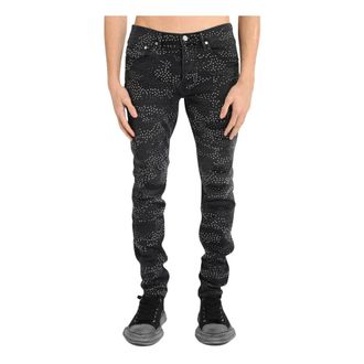 Purple Skinny Jeans, male, Black, Size: W32 P001 Hotfix Camo