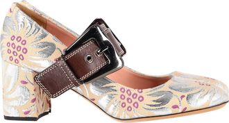 Rochas Bloemige Brokaat Mary Jane Pumps in Multicolor Zijde