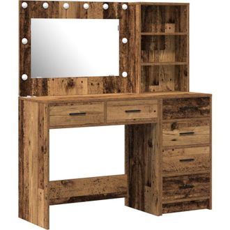 vidaXL Mesa De Tocador Marr&oacute;n 78.5 X 41 X 135 Cm Madera Contrachapada Vidaxl