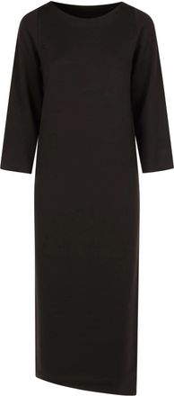 Courr&egrave;ges Gedrapeerde Lange Jurk van Wol - Dames - Casual kleedjes - Zwart - XS - Wol - Kleedjes