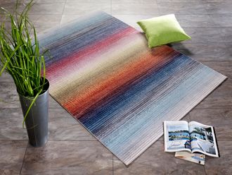 Oci Die Teppichmarke Teppich »Rainbow Stripe« rechteckig 5 mm Höhe Besonders weich durch Microfaser, Wohnzimmer