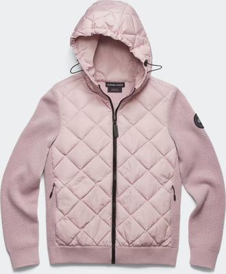 Canada Goose Manteau &agrave; capuchon en tricot matelass&eacute; HybridgeMD Black Label (Femmes, Lucent Rose, TG)