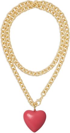 Roxanne Assoulin The Big Puffy halsketting met hartbedel - Goud