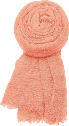 World of Shawls Ladies Distressed Crinkle Scarf Maxi Wrap Large Warm Soft (Peach)
