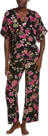 Natori 2pc Fleur Dragon Printed Challis Pajama Set