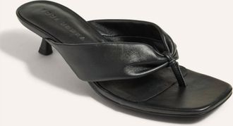 Yosi Samra Womens Eva Kitten Heel Sandal In Black