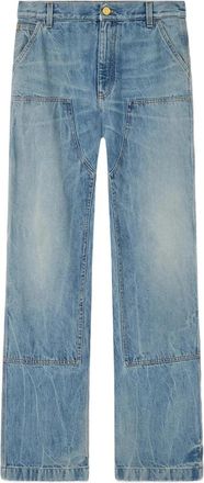Versace Medusa Biggie Straight Jeans - Heren - Regular Fit Jeans - Blauw - W32 - Katoen - Jeans