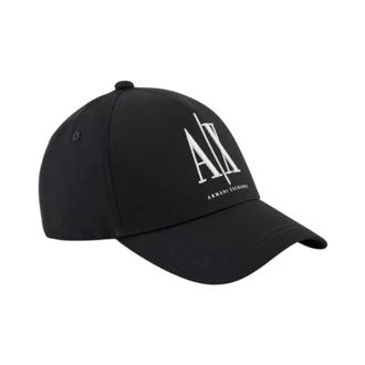 A|X Armani Exchange Caps, male, Black, Size: ONE SIZE Monogram Baseball Cap