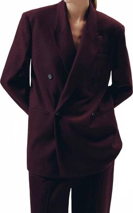 Liviana Conti Nelson Double-Breasted Blazer In Grape