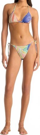 Vitamin A Ellie Tie Side Bikini Bottom In Retro Jungle