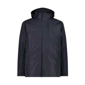 F.lli Campagnolo 3-in-1 Jas - Heren - Windbreakers - Zwart - 4XL - Leer - Fitness