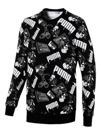 Puma Super Puma Sound AOP T-shirt met grafische print - Zwart