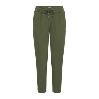 Ichi Ichi - Groene Rifle Broek Slim-Leg Cropped - Dames - Broeken - Groen - Maat: L