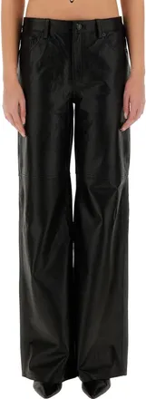 Michael Michael Kors Lamb Leather Trousers - Black