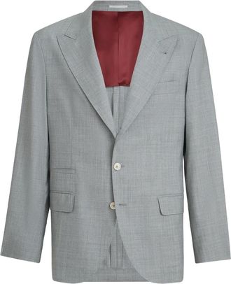 Brunello Cucinelli Blazer met puntige revers - Grijs
