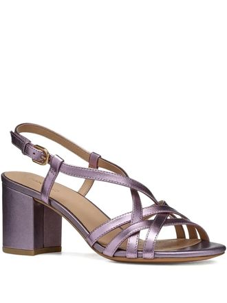 Geox 65mm Virnilisa metallic leather pumps - women - Leather/Leather/Synthetic Rubber - 41 - Purple