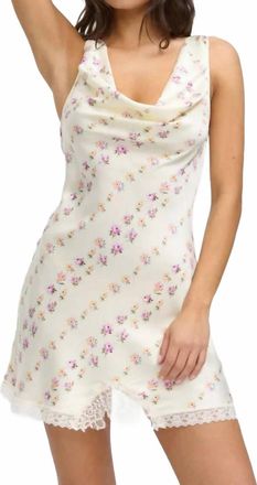 Frankies Bikinis Chloe Silk Mini Dress In French Pearl