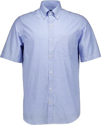 Paul & Shark Short Sleeve Shirt - Heren - Korte mouwen Overhemden - Blauw - L - Overhemden