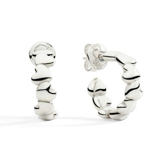 Dodo ORECCHINI HOOP CUORE ARGENTO