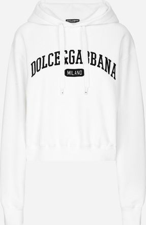 Dolce & Gabbana Cotton Jersey Hoodie - Woman T-shirts And Sweatshirts White 36