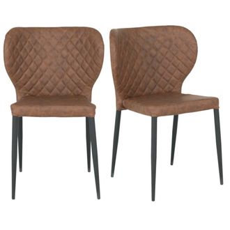 Moloo Silla de piel sint&eacute;tica marr&oacute;n (x2)