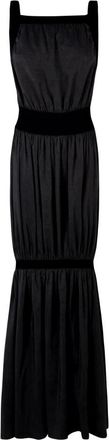 Cortana Morgana Maxi Jurk - Dames - Maxi kleedjes - Zwart - XS - Linnen - Kleedjes
