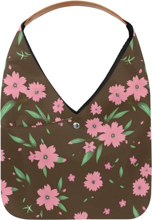 Generic Colorful Flowers Reusable Lightweight Grocery Bags - Foldable Into Compact Pouch, Washable & Sturdy, Multipurpose for Shopping and Travel