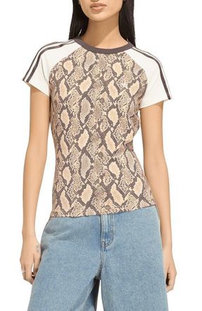 adidas Originals Cali Snakeskin Graphic T-Shirt in Linen/Magic Beige at Nordstrom, Size Xx-Small