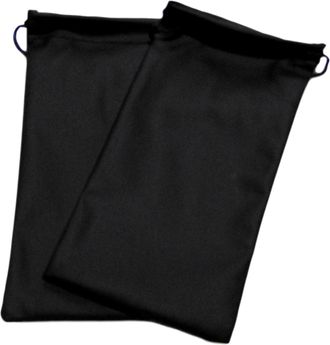 Generic 2x Sunglasses Pouches Spectacles Glasses PVC Pouch Case Wallet Drawstring Bag (Black)